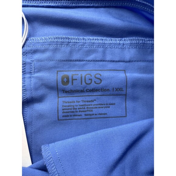 Figs Scrubs Womens XXL 2XL Blue Maxim Cargo Pocket Blue Elastic Waist Pants NEW - Picture 5 of 12